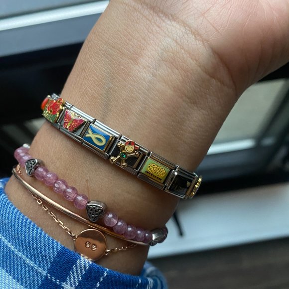Y2K Italian link charm bracelet - Picture 2 of 4